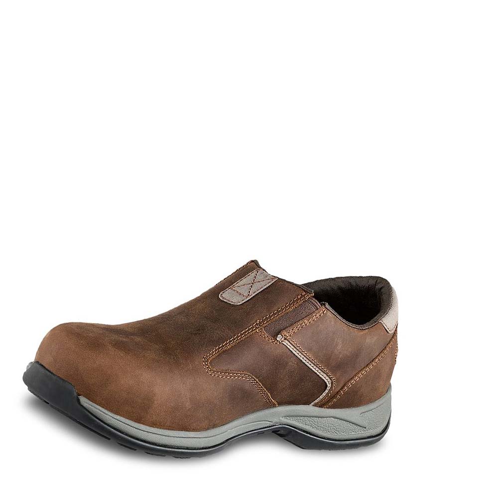 Red Wing ComfortPro Safety Toe Slip On Men's Shoes Brown | ZA 183SGL